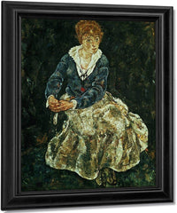 The Artist's Wife Seated By Egon Schiele Fine Art Print