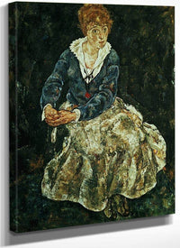 The Artist's Wife Seated By Egon Schiele Fine Art Print