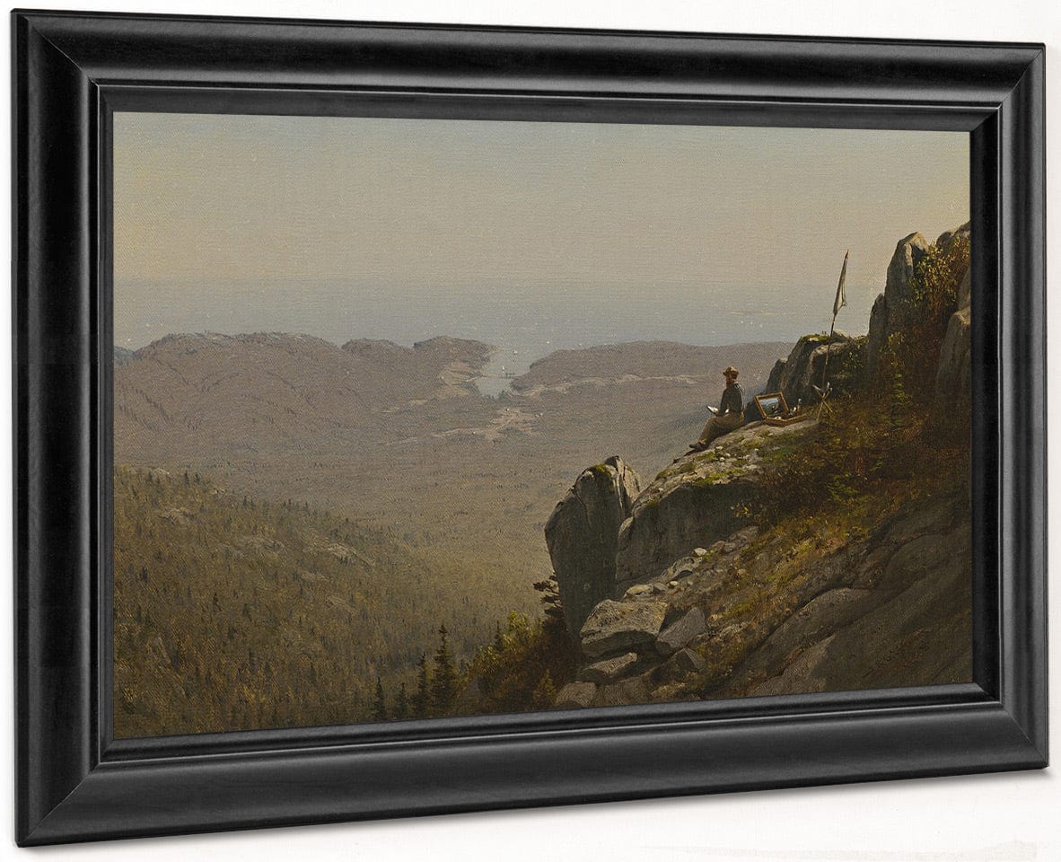 The Artist Sketching At Mount Desert, Maine By Sanford Robinson Gifford Fine Art Print