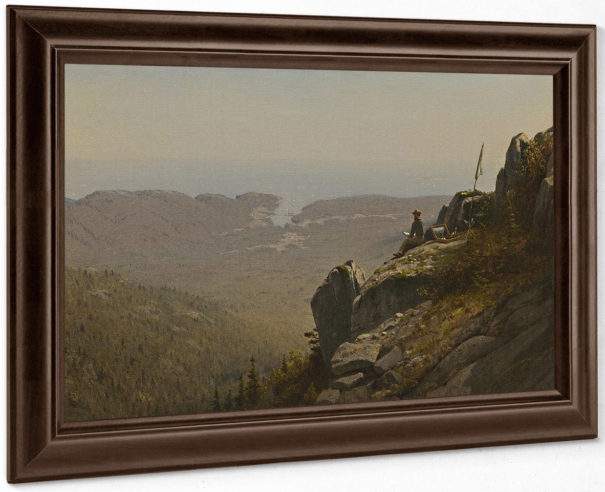 The Artist Sketching At Mount Desert, Maine By Sanford Robinson Gifford Fine Art Print