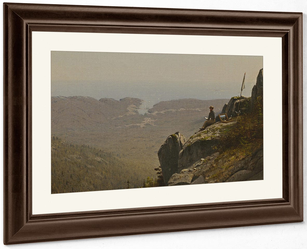 The Artist Sketching At Mount Desert, Maine By Sanford Robinson Gifford Fine Art Print