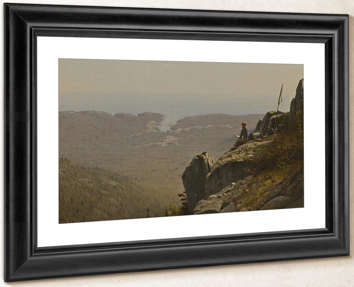 The Artist Sketching At Mount Desert, Maine By Sanford Robinson Gifford Fine Art Print