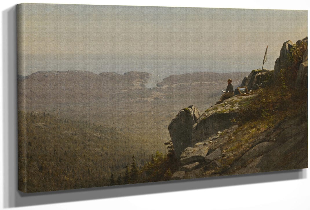 The Artist Sketching At Mount Desert, Maine By Sanford Robinson Gifford Fine Art Print