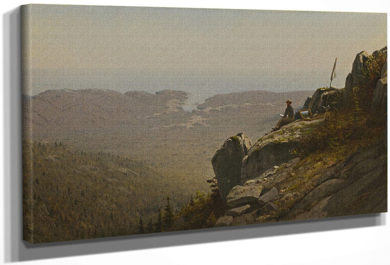 The Artist Sketching At Mount Desert, Maine By Sanford Robinson Gifford Fine Art Print