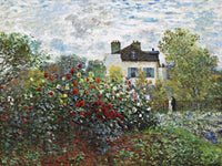 The Artists Garden In Argenteuil Painting Claude Monet Canvas Art Fine Art Print