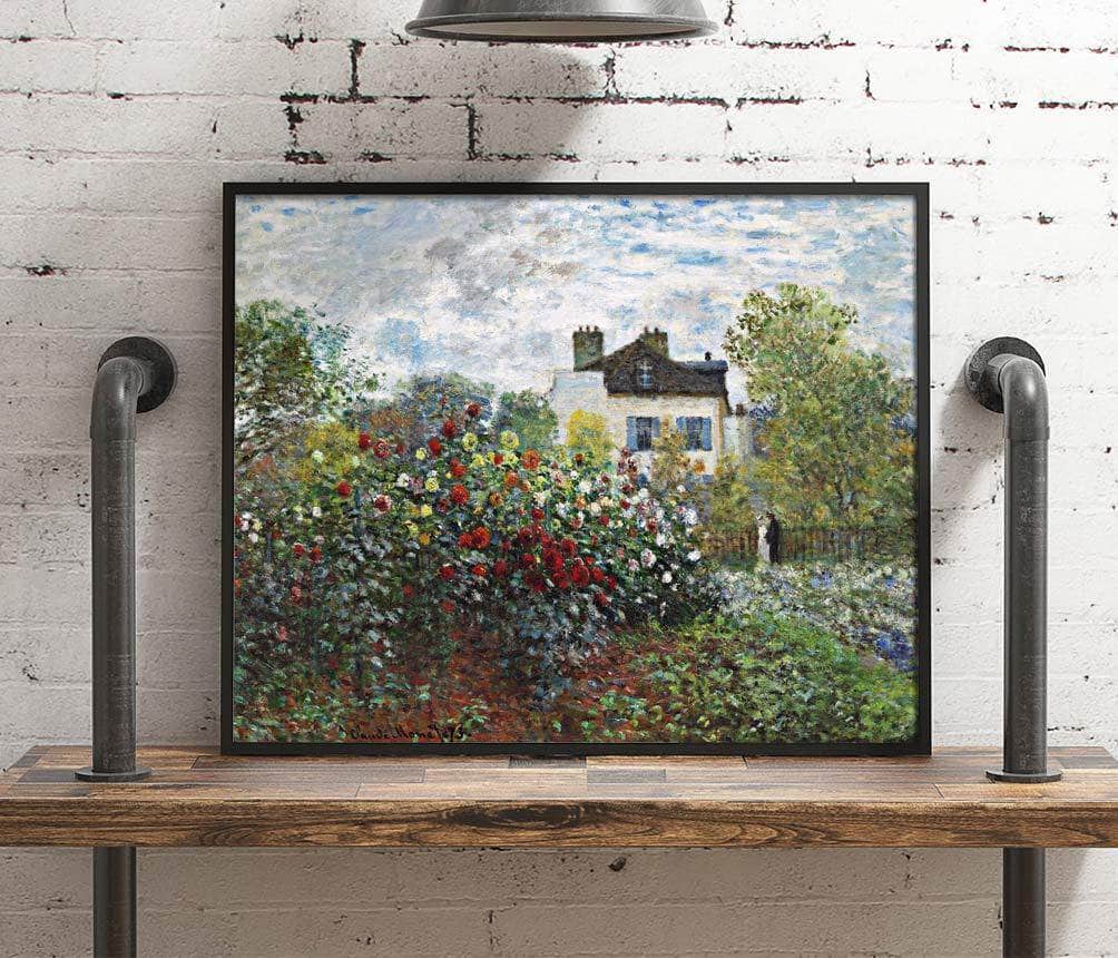 The Artists Garden In Argenteuil Painting Claude Monet Canvas Art Fine Art Print