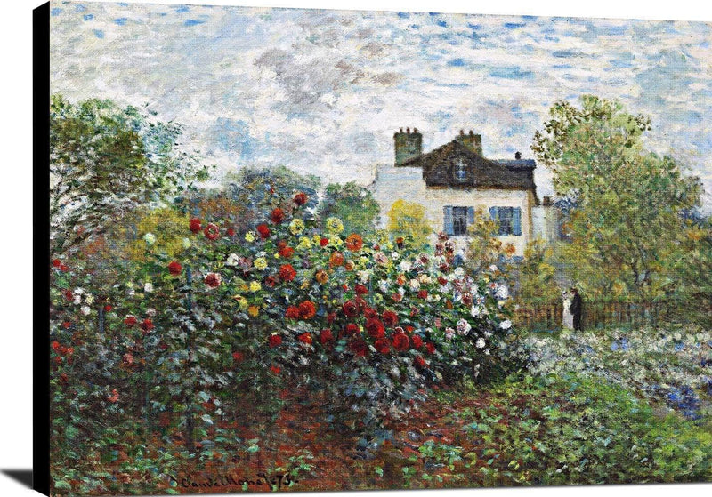 The Artists Garden In Argenteuil Painting Claude Monet Canvas Art Fine Art Print