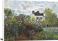 The Artists Garden In Argenteuil Painting Claude Monet Canvas Art Fine Art Print