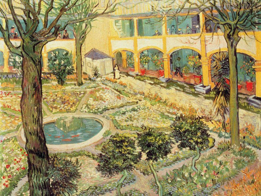 The Asylum Garden At Arles By Vincent Van Gogh Fine Art Print