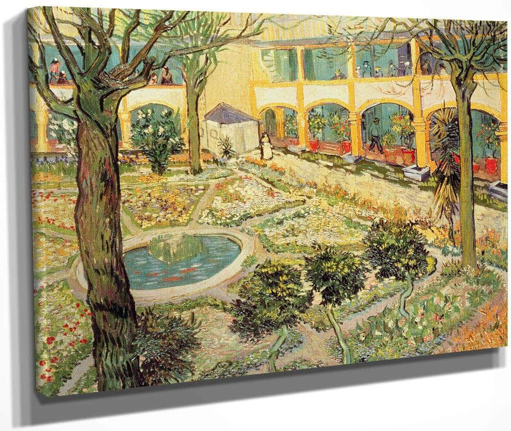 The Asylum Garden At Arles By Vincent Van Gogh Fine Art Print