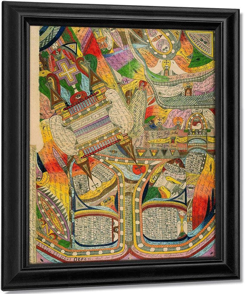 The Atlantic Ocean And The Harbor Of Cradle Beach 1911 By Adolf Wolfli Fine Art Print