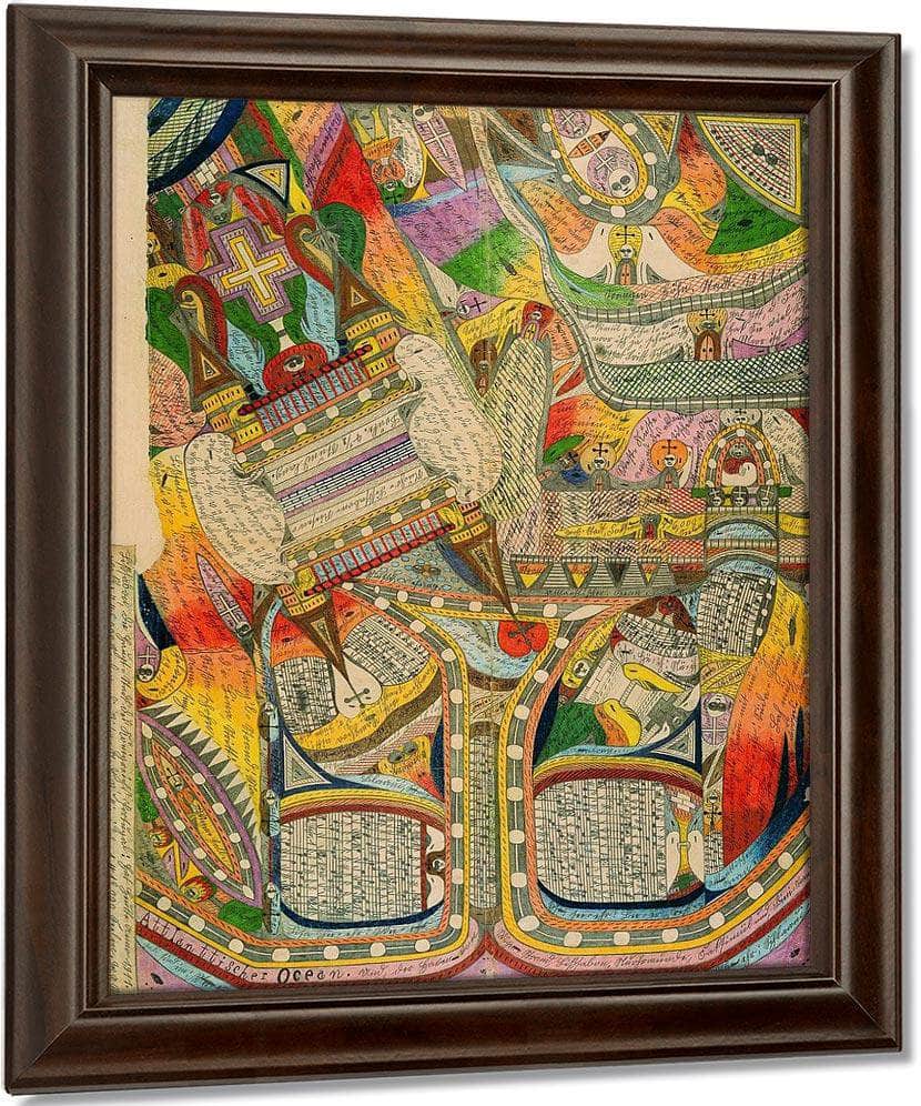 The Atlantic Ocean And The Harbor Of Cradle Beach 1911 By Adolf Wolfli Fine Art Print