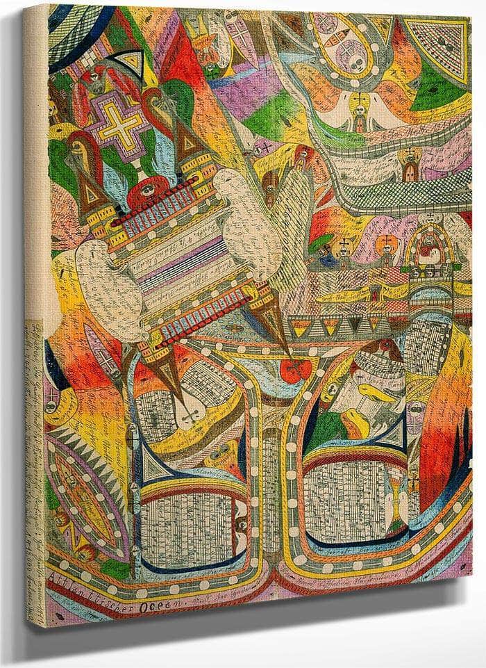 The Atlantic Ocean And The Harbor Of Cradle Beach 1911 By Adolf Wolfli Fine Art Print