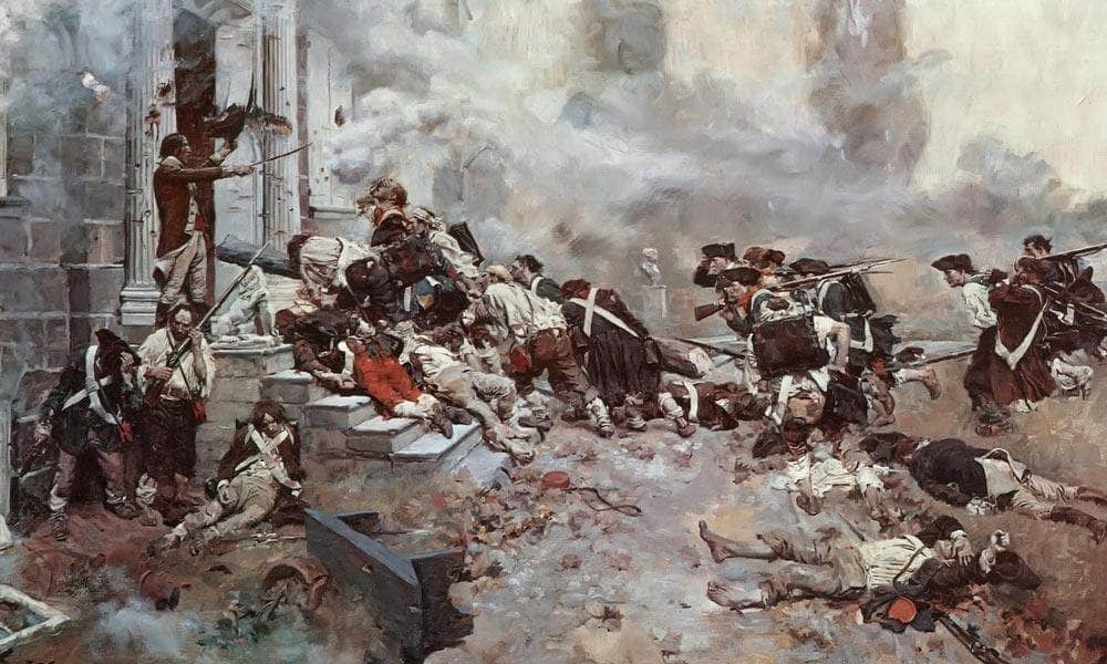 The Attack Upon The Chew House By Howard Pyle Fine Art Print