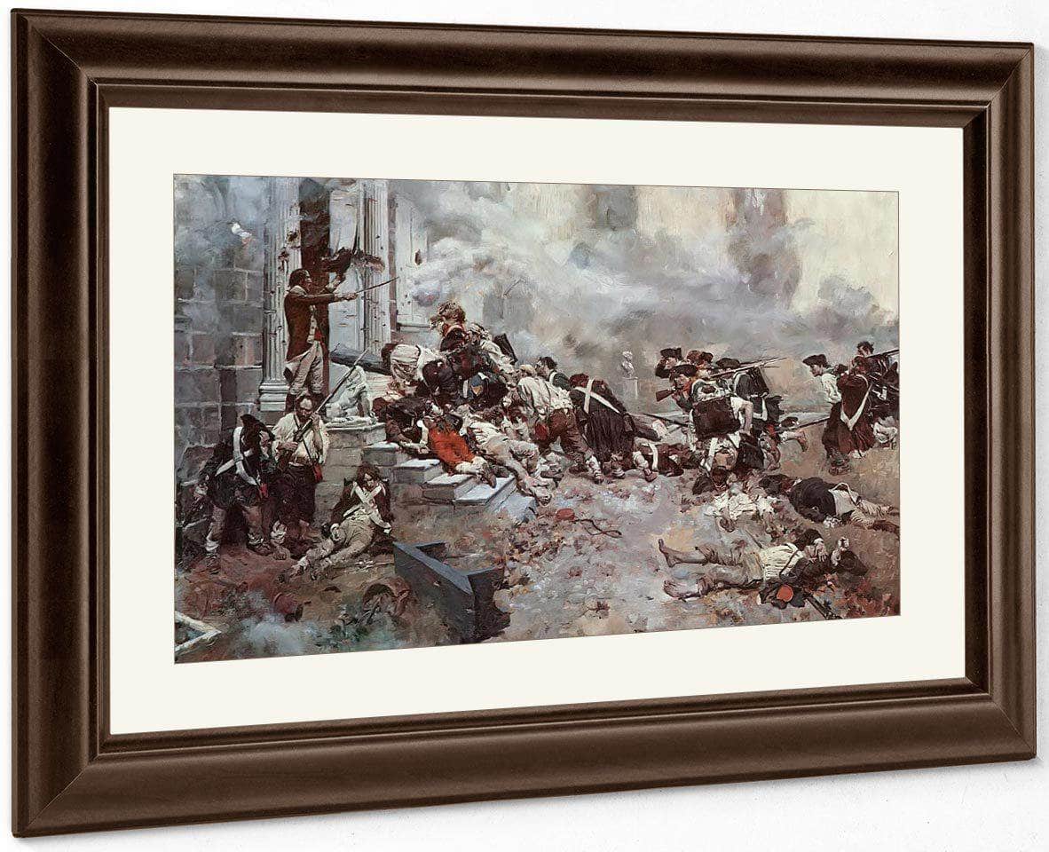 The Attack Upon The Chew House By Howard Pyle Fine Art Print