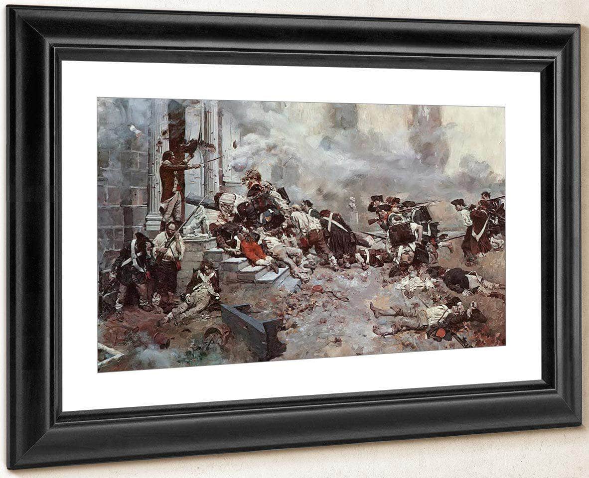 The Attack Upon The Chew House By Howard Pyle Fine Art Print