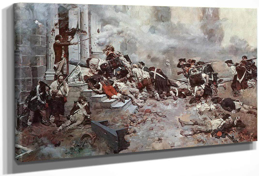 The Attack Upon The Chew House By Howard Pyle Fine Art Print