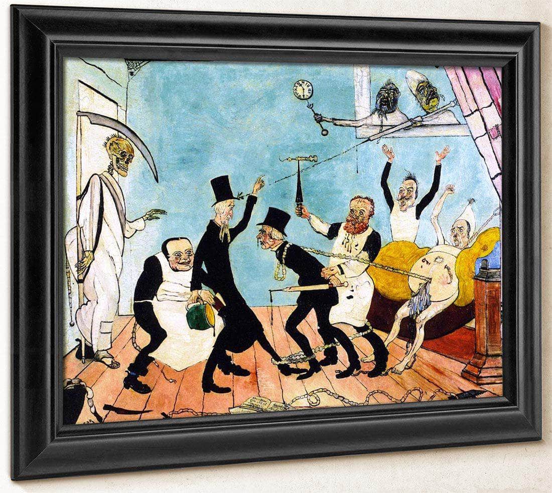 The Bad Doctors By James Ensor Fine Art Print