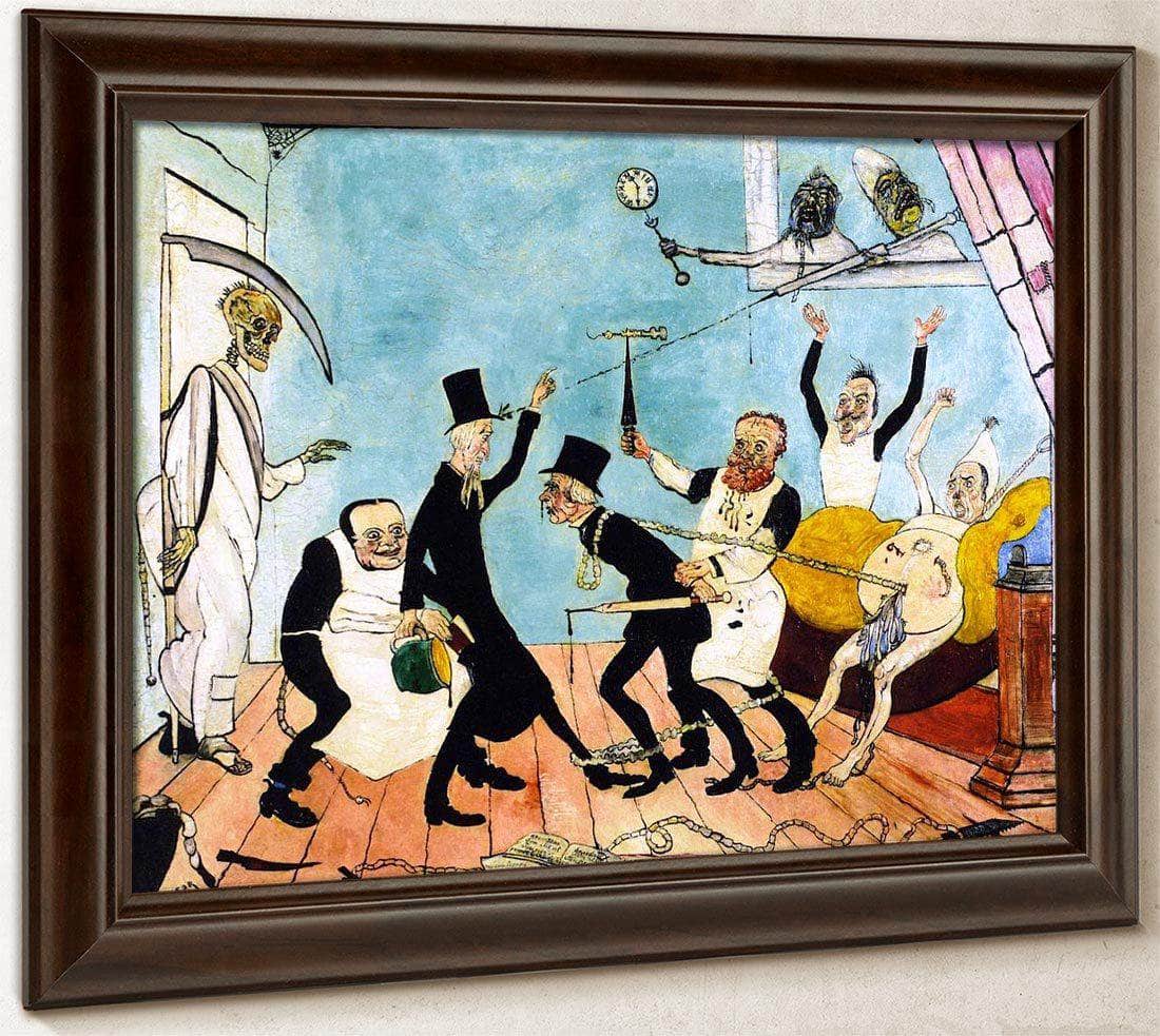 The Bad Doctors By James Ensor Fine Art Print