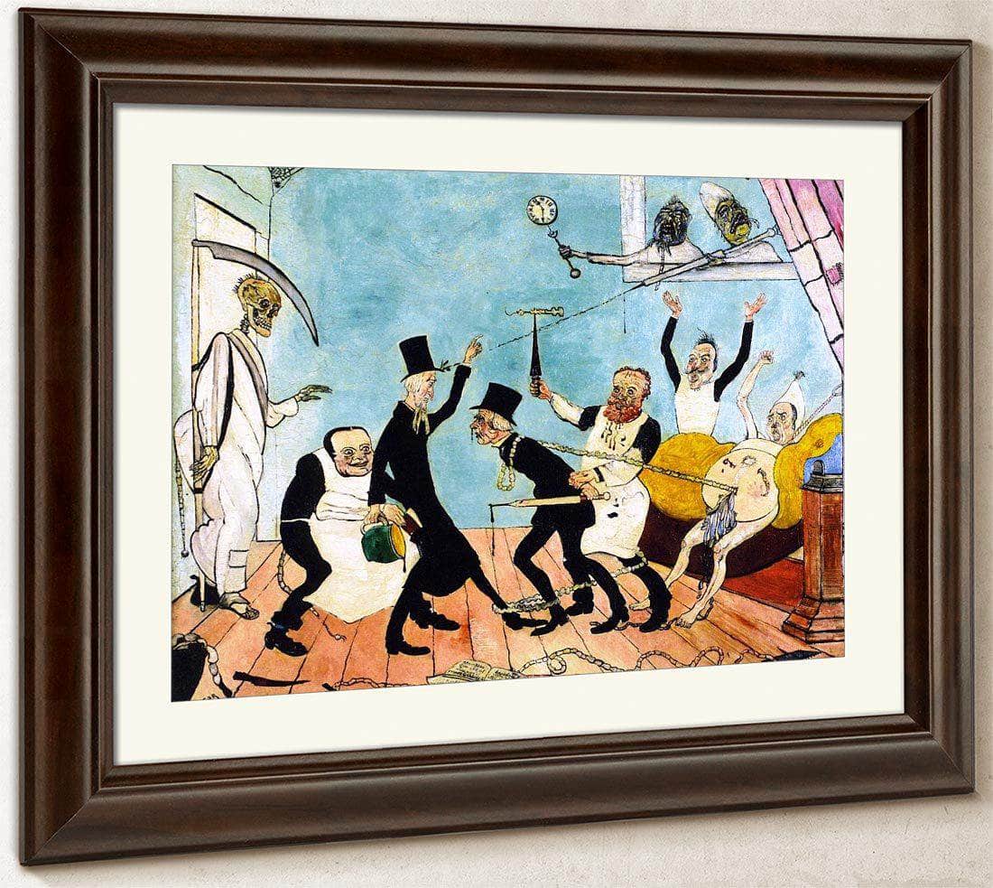 The Bad Doctors By James Ensor Fine Art Print