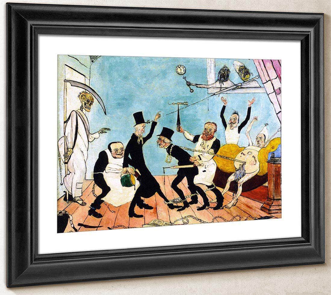 The Bad Doctors By James Ensor Fine Art Print