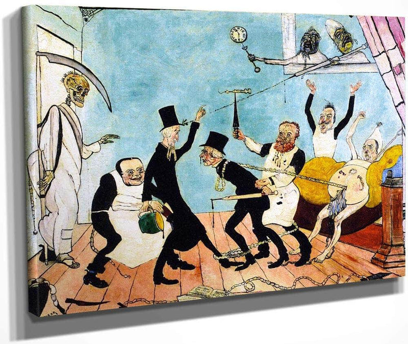 The Bad Doctors By James Ensor Fine Art Print