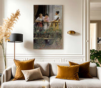 The Balcony By Eugen Von Blaas Fine Art Print