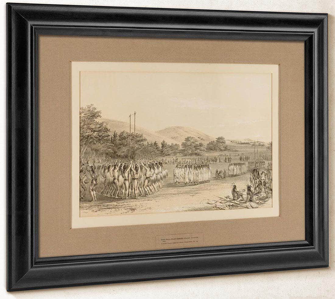 The Ball Play Dance  No. 22 By George Catlin Fine Art Print