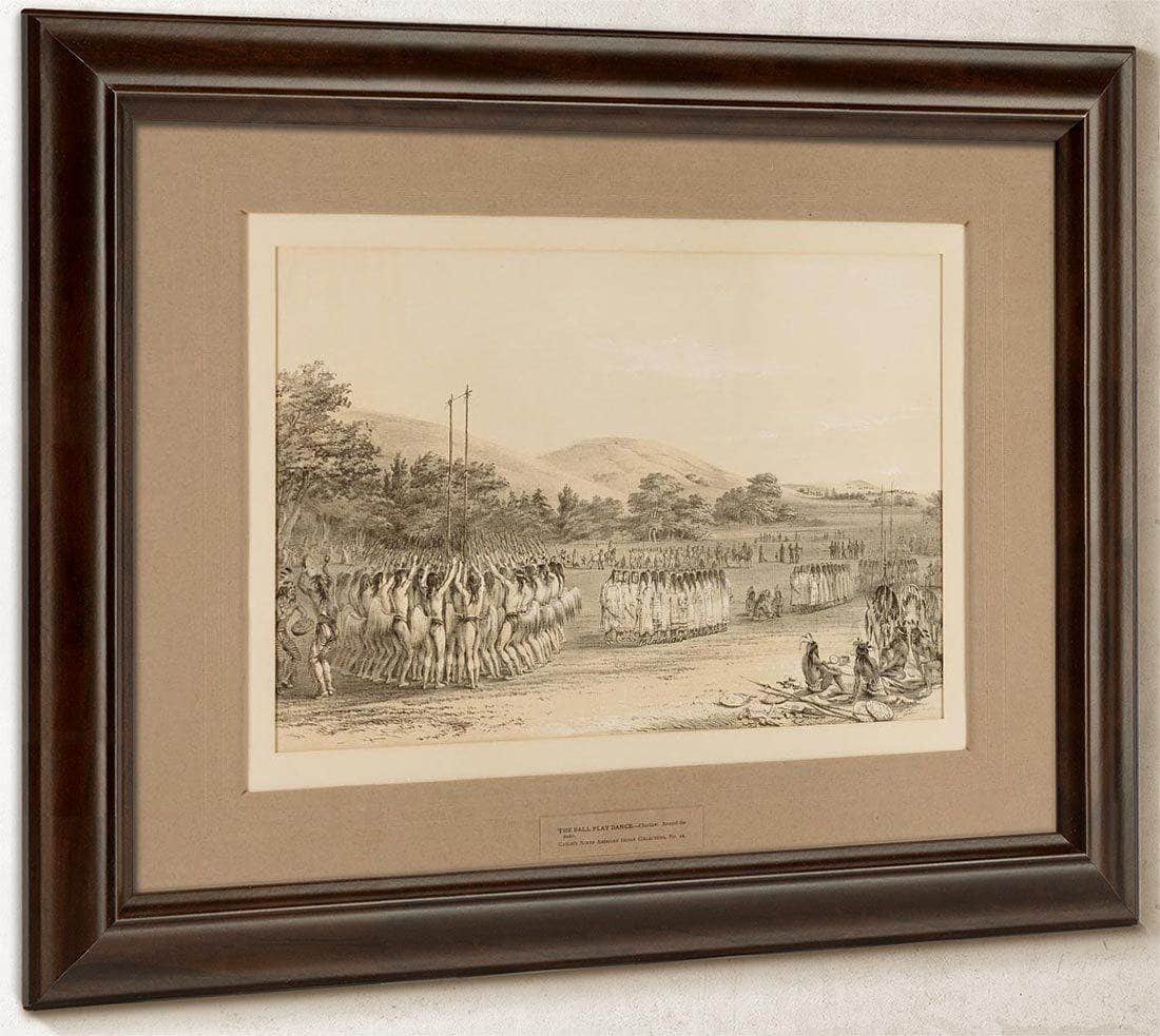The Ball Play Dance  No. 22 By George Catlin Fine Art Print