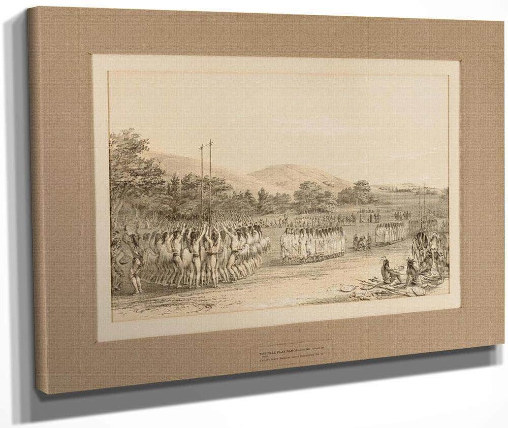 The Ball Play Dance  No. 22 By George Catlin Fine Art Print