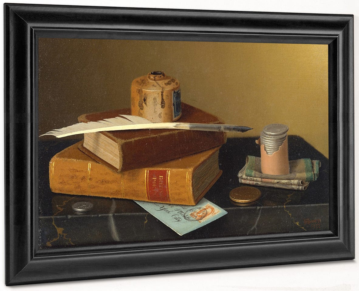 The Banker's Table By William Michael Harnett Fine Art Print