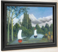 The Banks Of The Oise About 1908  By Henri Rousseau Fine Art Print