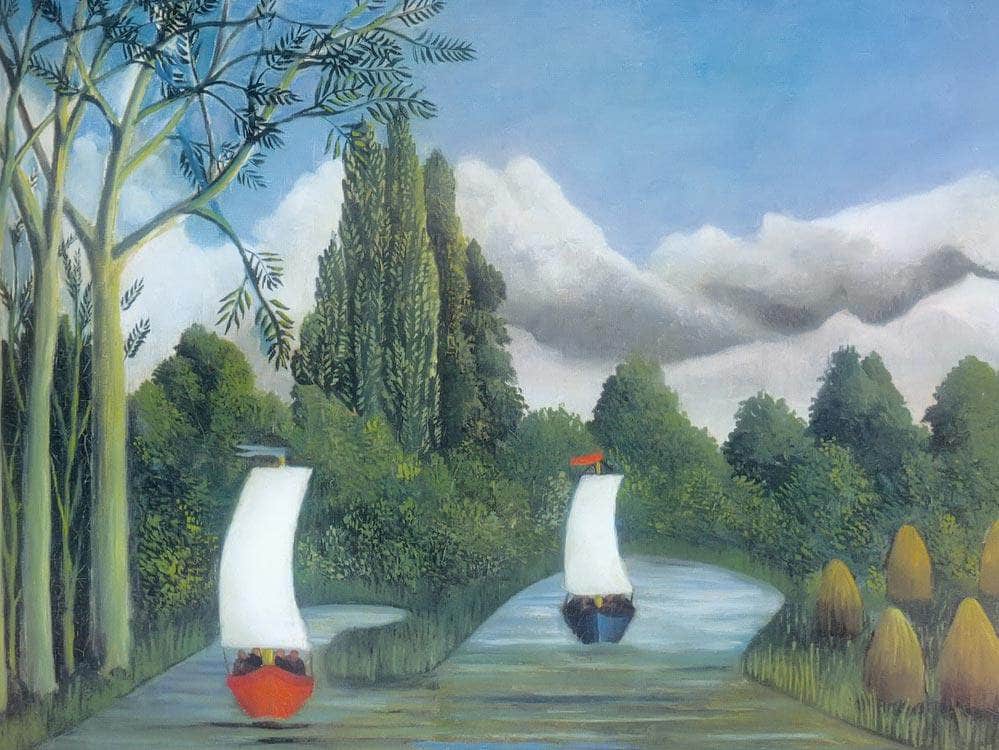 The Banks Of The Oise About 1908  By Henri Rousseau Fine Art Print