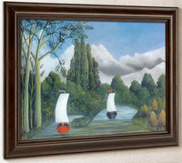 The Banks Of The Oise About 1908  By Henri Rousseau Fine Art Print