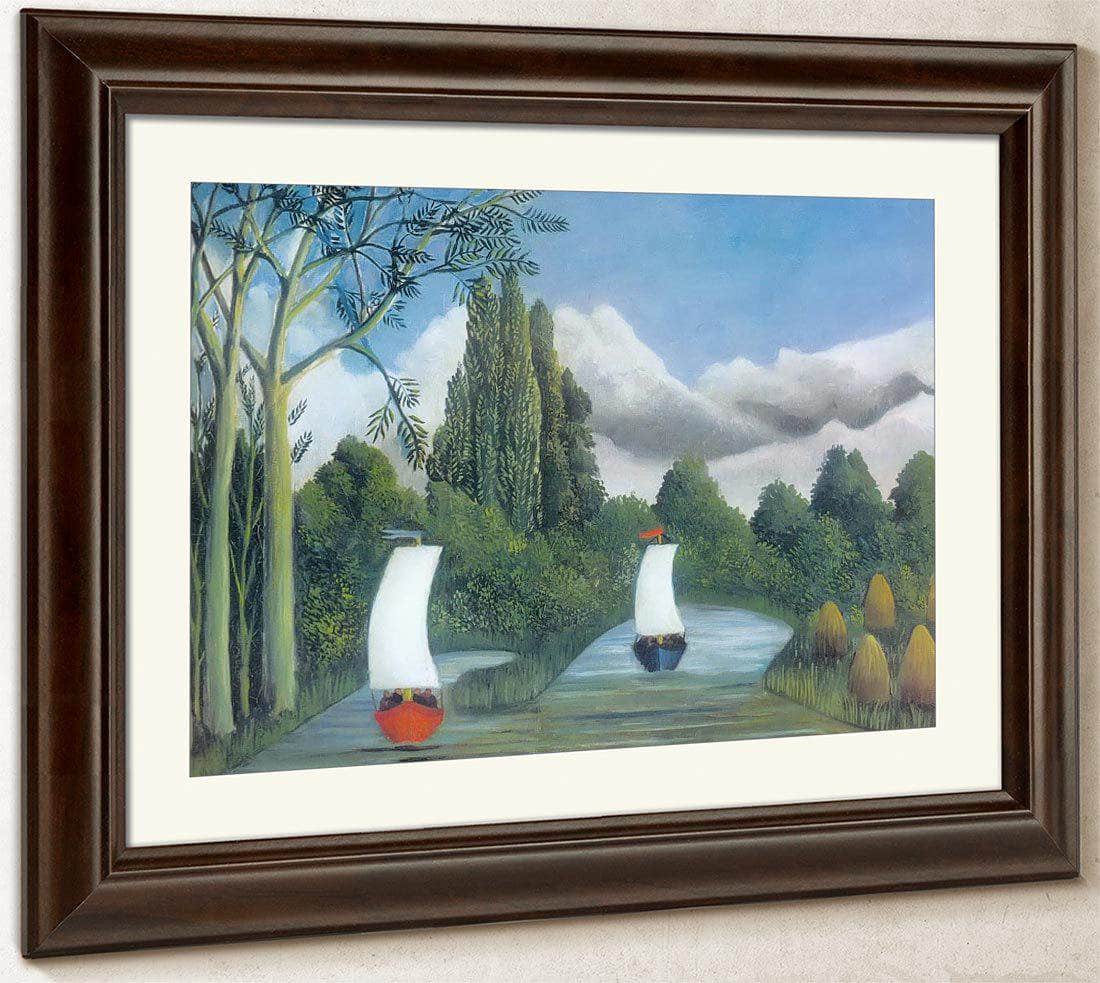 The Banks Of The Oise About 1908  By Henri Rousseau Fine Art Print