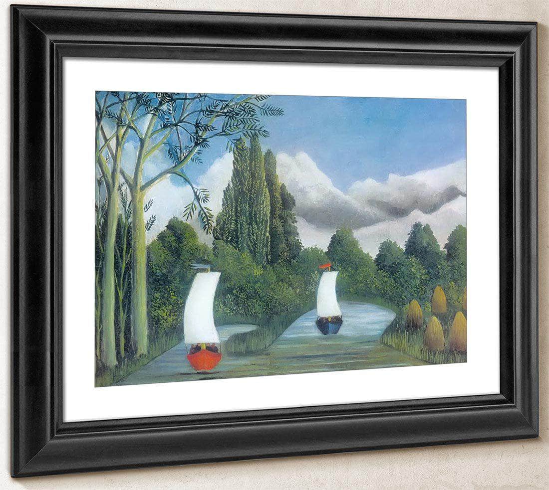 The Banks Of The Oise About 1908  By Henri Rousseau Fine Art Print