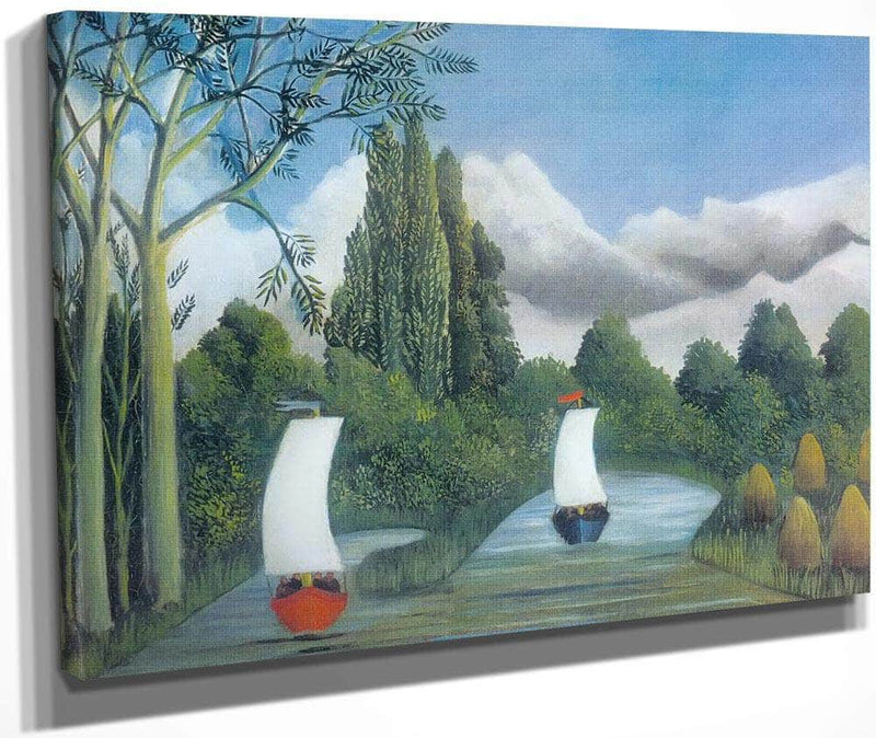 The Banks Of The Oise About 1908  By Henri Rousseau Fine Art Print