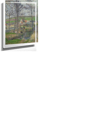 The Banks Of The Viosne At Osny In Grey Weather Winter By Camille Pissarro Fine Art Print