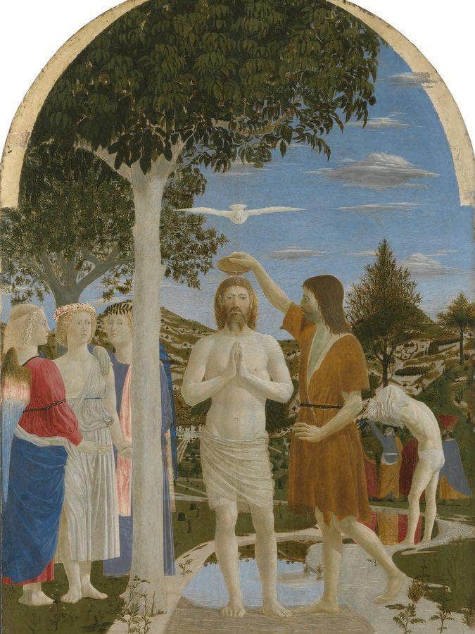 The Baptism Of Christ 1450 By Piero Della Francesca Fine Art Print