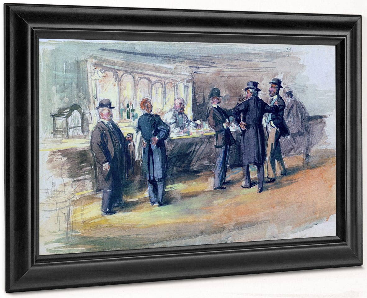The Bar At Mcsorleys 1908 By Everett Shinn Fine Art Print