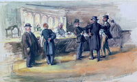 The Bar At Mcsorleys 1908 By Everett Shinn Fine Art Print