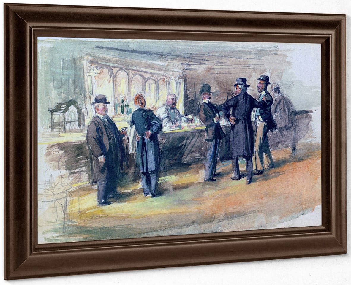 The Bar At Mcsorleys 1908 By Everett Shinn Fine Art Print