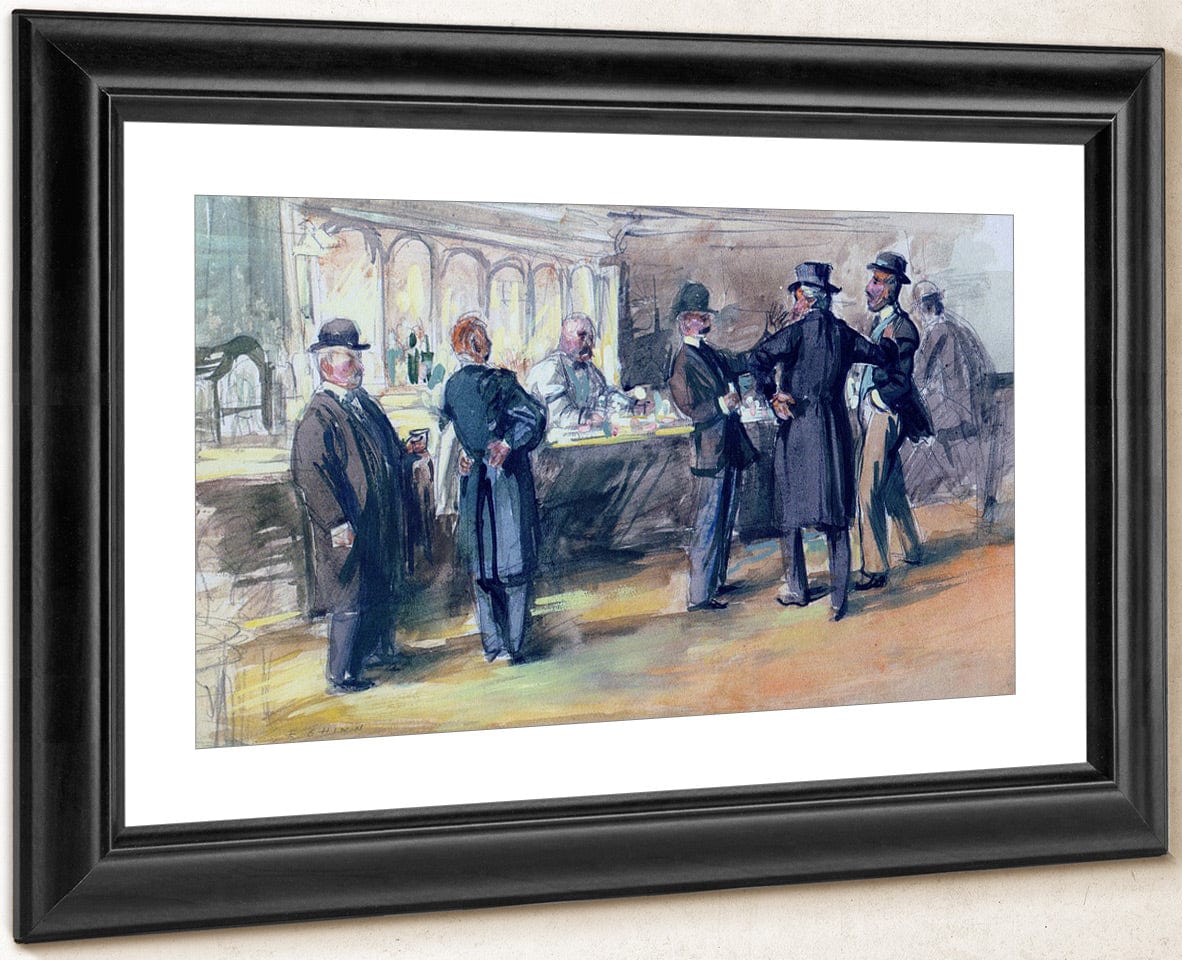 The Bar At Mcsorleys 1908 By Everett Shinn Fine Art Print