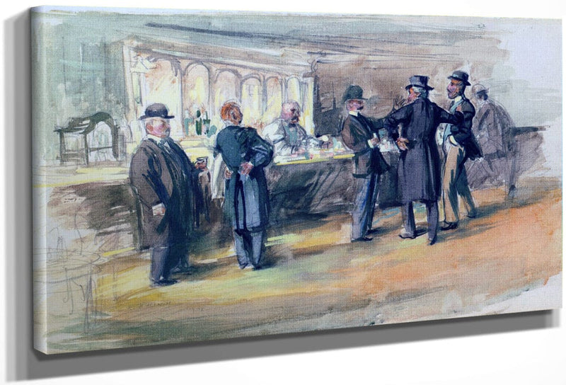 The Bar At Mcsorleys 1908 By Everett Shinn Fine Art Print