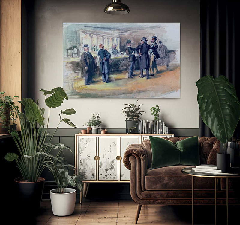 The Bar At Mcsorleys 1908 By Everett Shinn Fine Art Print