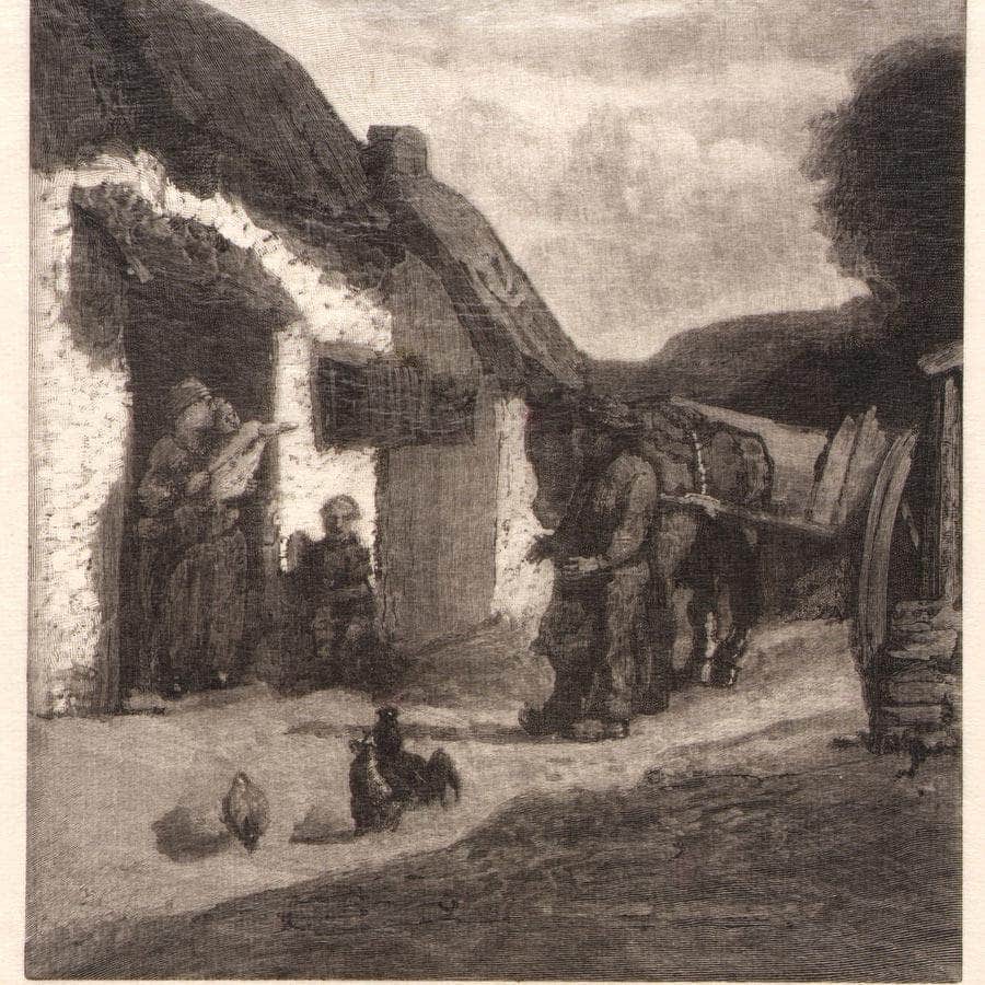 The Barnyard By Albert Pinkhamryder Fine Art Print