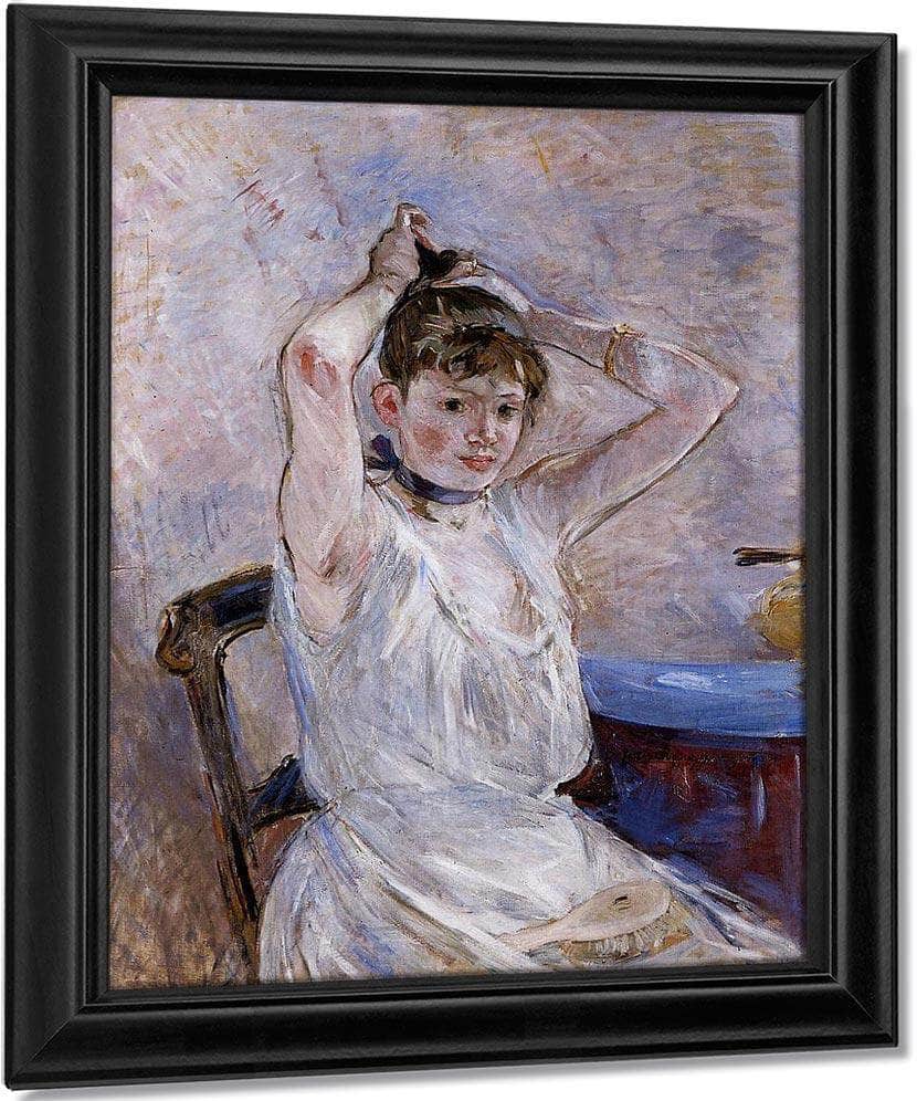 The Bath 1885 1886 Oil On Canvas 7230X9110Mm Sterling And Francine Clark Art Institute At Williamstown By Berthe Morisot Fine Art Print