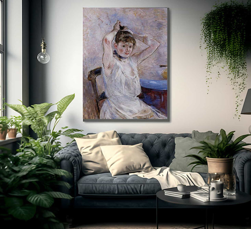 The Bath 1885 1886 Oil On Canvas 7230X9110Mm Sterling And Francine Clark Art Institute At Williamstown By Berthe Morisot Fine Art Print