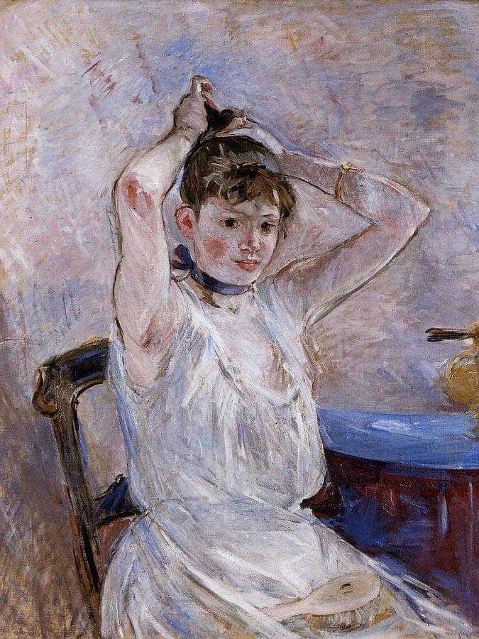 The Bath 1885 1886 Oil On Canvas 7230X9110Mm Sterling And Francine Clark Art Institute At Williamstown By Berthe Morisot Fine Art Print