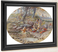 The Bath By Charles Marion Russell Fine Art Print